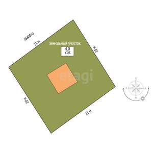 Дом 74м², 1-этажный, участок 4 сот.  