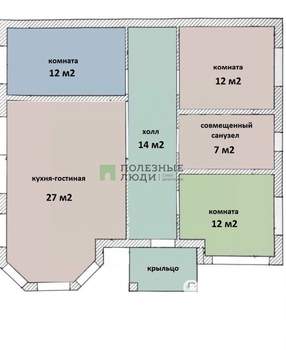 Дом 84м&sup2;, 1-этажный, участок 4 сот.  