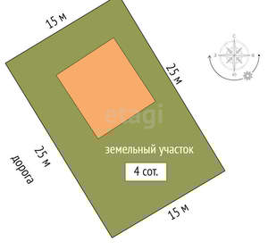 Дом 79м², 1-этажный, участок 4 сот.  