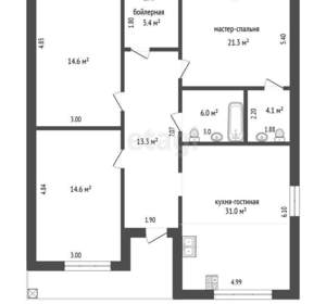 Дом 120м², 1-этажный, участок 4 сот.  