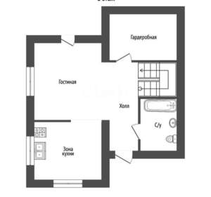 Дом 121м², 2-этажный, участок 4 сот.  