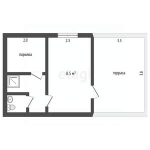 Дом 30м&sup2;, 1-этажный, участок 5 сот.  