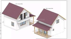 Дом 72м&sup2;, 2-этажный, участок 6 сот.  