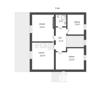 Дом 190м², 2-этажный, участок 4 сот.  