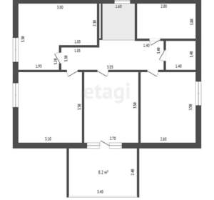 Дом 154м&sup2;, 2-этажный, участок 5 сот.  