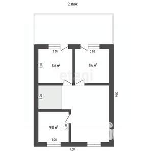 Дача 169м², 2-этажный, участок 8 сот.  