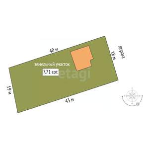 Дом 73м², 2-этажный, участок 8 сот.  