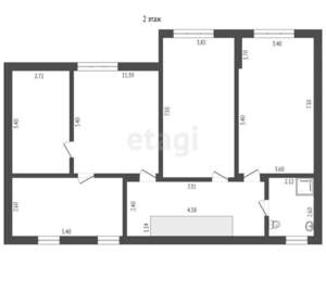 Дом 257м², 2-этажный, участок 5 сот.  