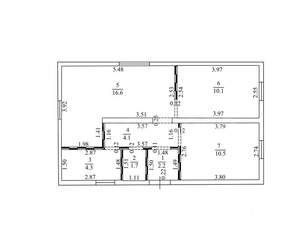 Дом 53м², 1-этажный, участок 5 сот.  