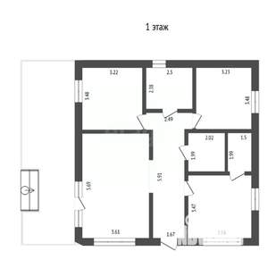 Дом 117м², 1-этажный, участок 4 сот.  