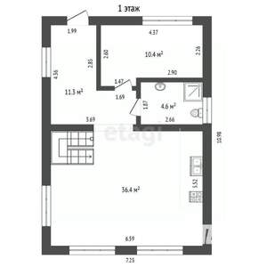 Дом 176м², 3-этажный, участок 5 сот.  