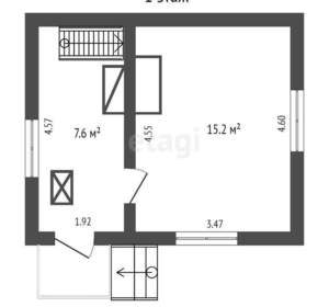 Дом 41м², 2-этажный, участок 4 сот.  