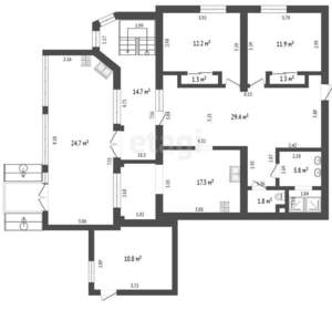 Дом 205м², 2-этажный, участок 7 сот.  