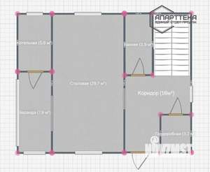 Дом 140м², 2-этажный, участок 4 сот.  