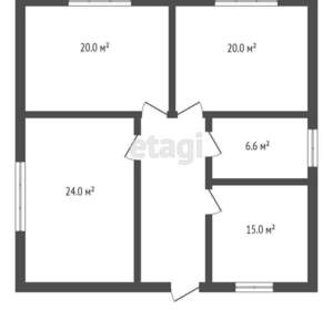 Дом 100м², 1-этажный, участок 4 сот.  