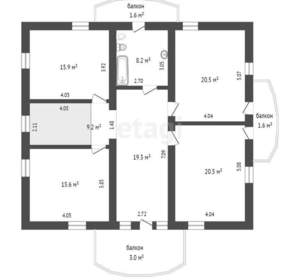 Дом 219м², 2-этажный, участок 10 сот.  