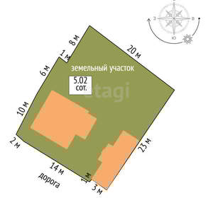Дом 67м², 1-этажный, участок 5 сот.  