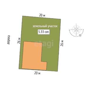 Дом 144м², 2-этажный, участок 5 сот.  