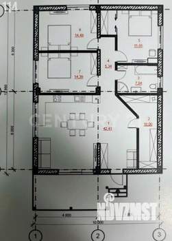 Дом 130м², 1-этажный, участок 4 сот.  