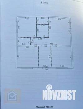 Дом 100м&sup2;, 1-этажный, участок 4 сот.  