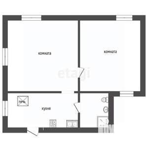 Дом 47м², 1-этажный, участок 10 сот.  