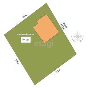 Дом 206м², 3-этажный, участок 9 сот.  