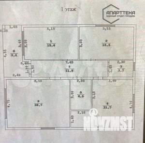 Дом 120м², 1-этажный, участок 4 сот.  