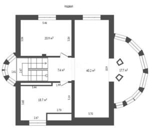 Дом 365м², 3-этажный, участок 17 сот.  