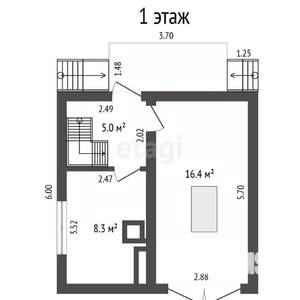 Дом 76м², 2-этажный, участок 4 сот.  