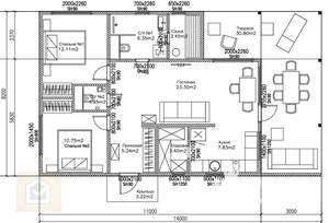 Дом 115м&sup2;, 1-этажный, участок 6 сот.  