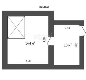 Дом 92м², 1-этажный, участок 3 сот.  