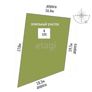 Дом 71м², 1-этажный, участок 4 сот.  