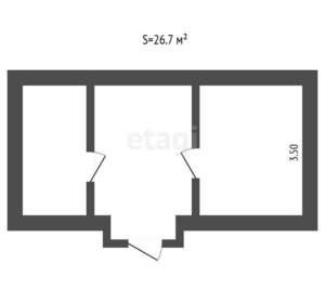 Дом 65м², 1-этажный, участок 3 сот.  