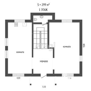 Дом 299м², 3-этажный, участок 4 сот.  