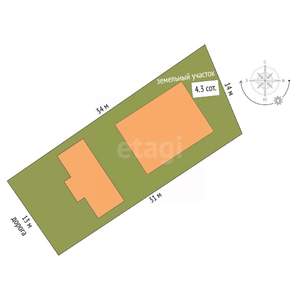 Дом 84м&sup2;, 1-этажный, участок 4 сот.  