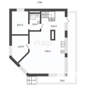 Дом 162м², 2-этажный, участок 5 сот.  