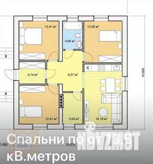 Дача 100м², 1-этажный, участок 4 сот.  