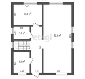 Дом 202м², 2-этажный, участок 5 сот.  