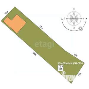 Дом 200м&sup2;, 3-этажный, участок 7 сот.  