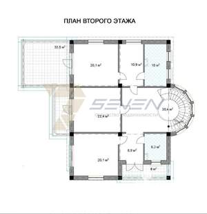 Дом 340м², 3-этажный, участок 8 сот.  