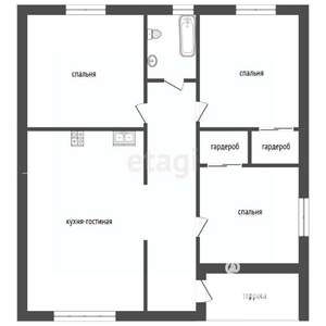 Дом 125м&sup2;, 1-этажный, участок 5 сот.  