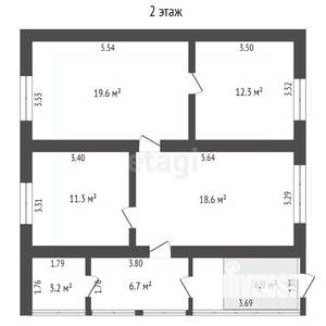Дом 166м², 2-этажный, участок 8 сот.  
