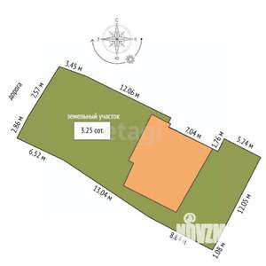 Дом 73м², 1-этажный, участок 3 сот.  