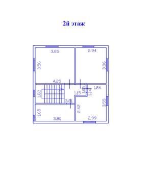 Дом 103м², 2-этажный, участок 6 сот.  
