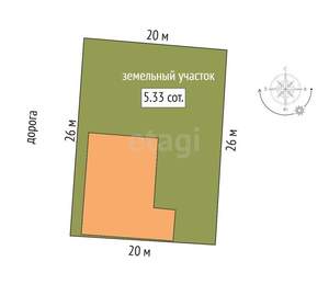 Дом 144м², 2-этажный, участок 5 сот.  
