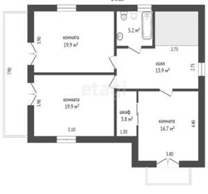 Дом 165м², 2-этажный, участок 6 сот.  