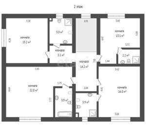 Дом 328м², 2-этажный, участок 7 сот.  