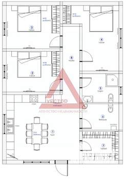 Дом 125м², 1-этажный, участок 4 сот.  