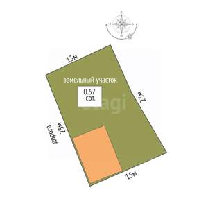 Дом 99м², 2-этажный, участок 1 сот.  