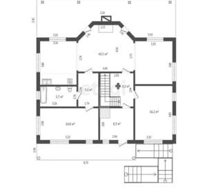 Дом 258м², 3-этажный, участок 25 сот.  